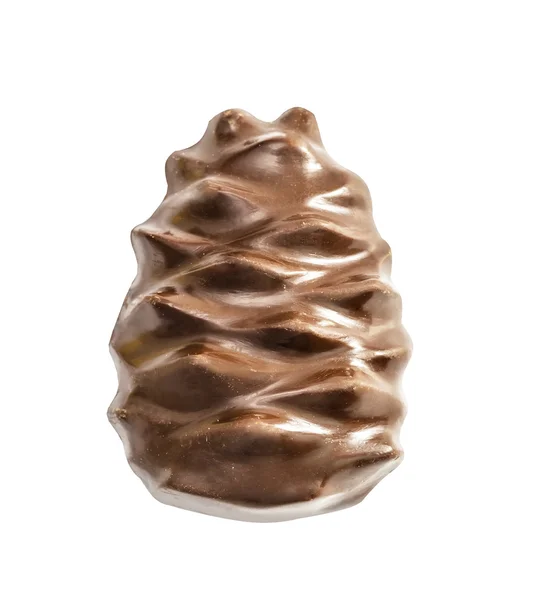 Russian chocolate candie from collection. Beautifully chocolate in the form of the cone  isolated on white background — Stock Photo, Image