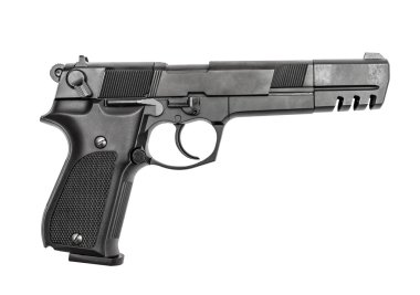 Pnömatik hava tabanca kalibreli 4, 5mm üzerinde beyaz izole