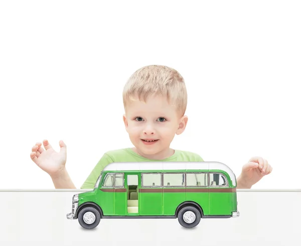아이 흰색 절연 버스 재생 — 스톡 사진