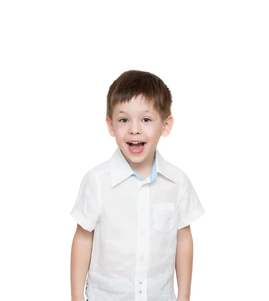 Der vierjährige Junge, die braune Person — Stockfoto