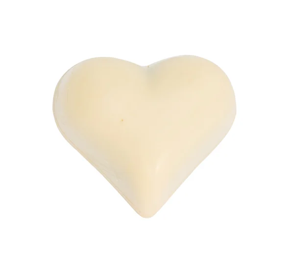 Chocolate white heart — Stock Photo, Image