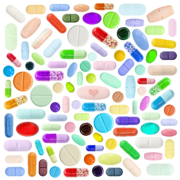 Világos sokszínű gyógyszerek — Stock Fotó