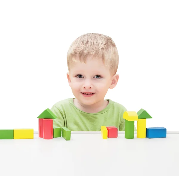 Child Playing Toys Blocks Stock Image