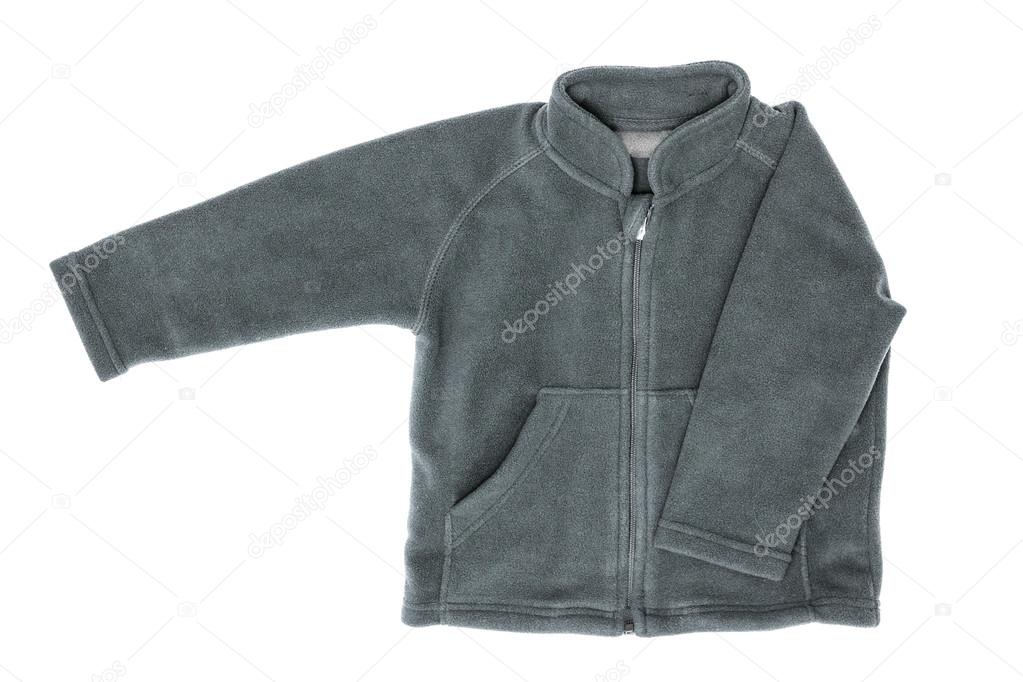 Gray fleece jacket