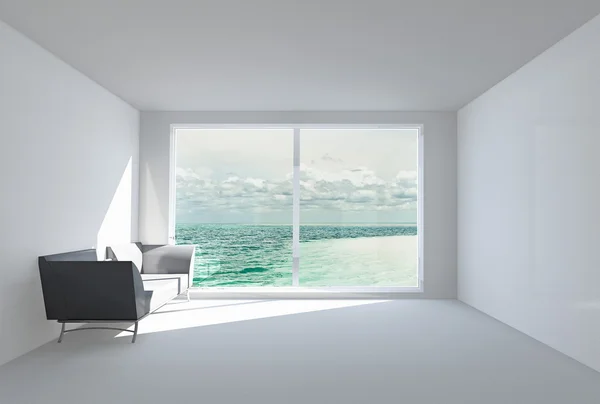 The empty white room — Stock Photo, Image