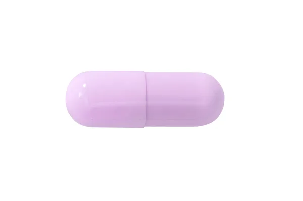 Macro pillola medica rosa — Foto Stock