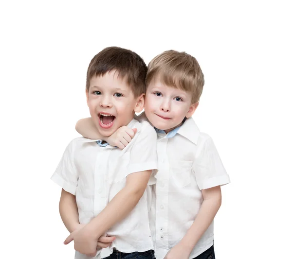 Four-year-old twins boys — Stock Photo, Image