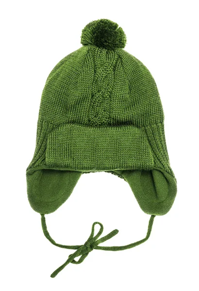 Gorra verde para niños de lana —  Fotos de Stock