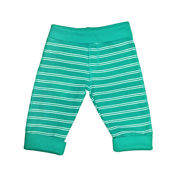 Φωτεινό πράσινο ριγέ baby παντελόνια — Φωτογραφία Αρχείου