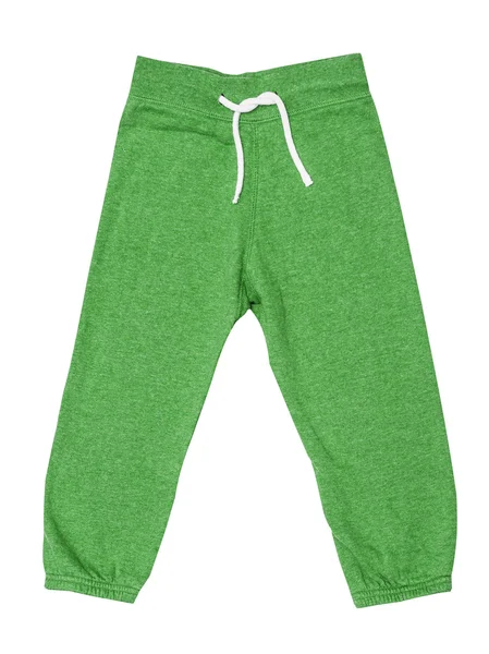 Green children's sports trousers — Stock Photo, Image