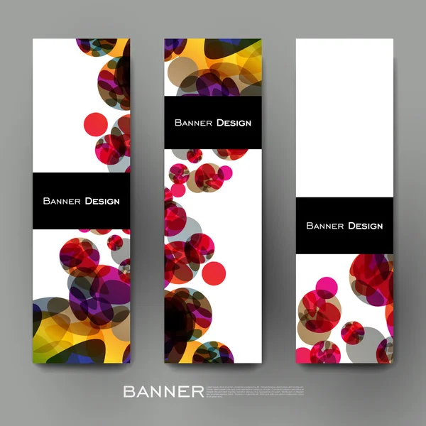 Mooie banner vector sjabloon met abstracte achtergrond — Stockvector