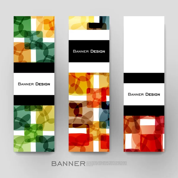 Modelo de vetor de banner bonito com fundo abstrato — Vetor de Stock