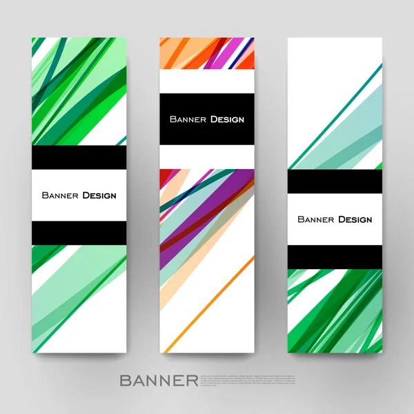 Modelo de vetor de banner bonito com fundo abstrato — Vetor de Stock