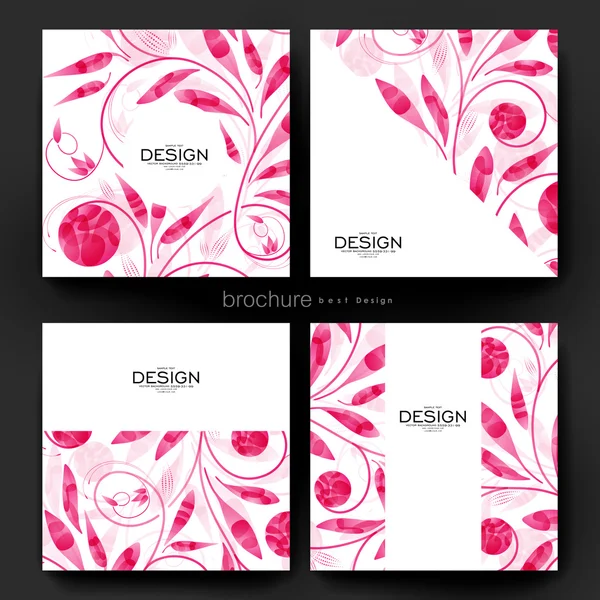 Floral sieraad vector brochure sjabloon. Flyer lay-out — Stockvector