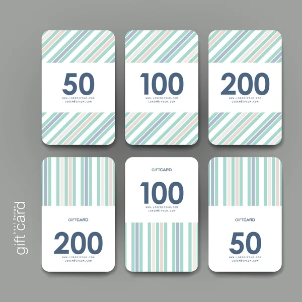 Coupon cadeau, modèle de carte de réduction avec fond abstrait — Image vectorielle