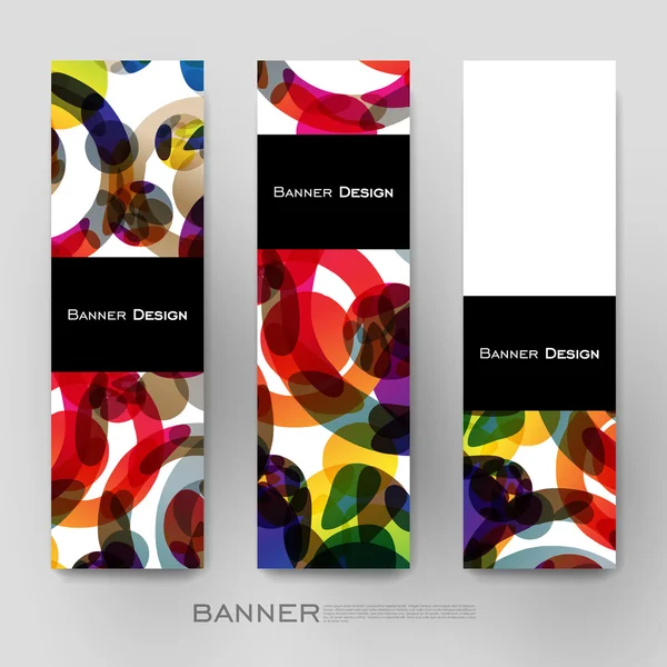 Vackra banner vector mall med abstrakt bakgrund — Stock vektor