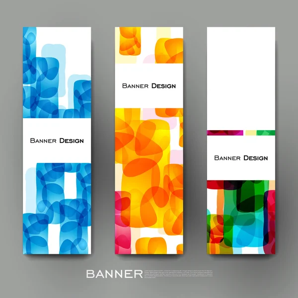 Modelo de vetor de banner bonito com fundo abstrato — Vetor de Stock