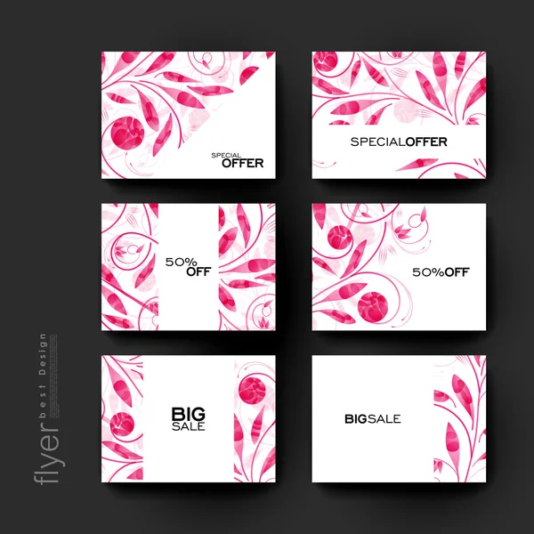 Floral ornament vector brochure template. Flyer Layout — Stock Vector