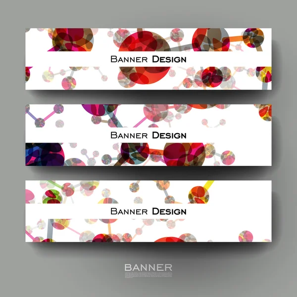 Όμορφη banner διάνυσμα πρότυπο με φόντο μόριο Dna — Διανυσματικό Αρχείο