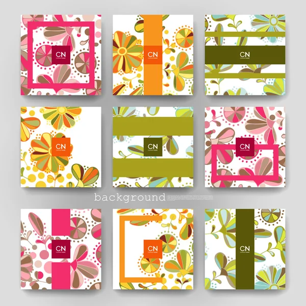 Floral ornament vector brochure template. Flyer Layout — Stock Vector