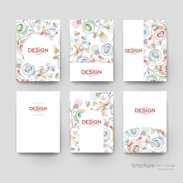 Modèle de brochure vectoriel abstrait floral. Mise en page du dépliant — Image vectorielle