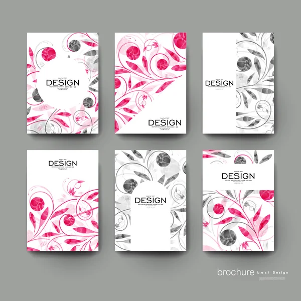 Floral sieraad vector brochure sjabloon. Flyer lay-out — Stockvector