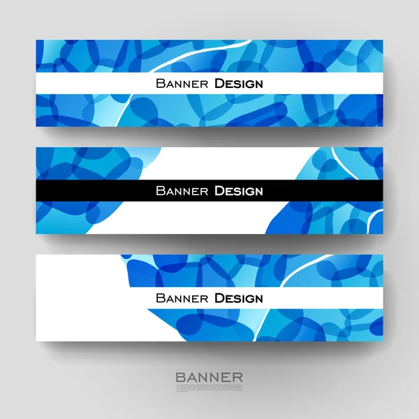 Hermosa plantilla de vector de banner con fondo abstracto — Vector de stock