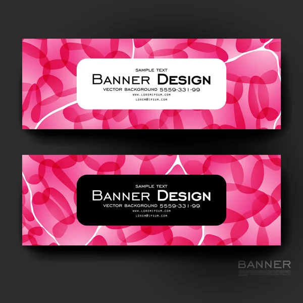 Hermosa plantilla de vector de banner con fondo abstracto — Vector de stock