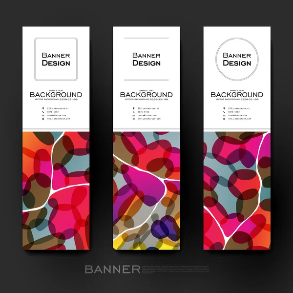 Mooie banner vector sjabloon met abstracte achtergrond — Stockvector