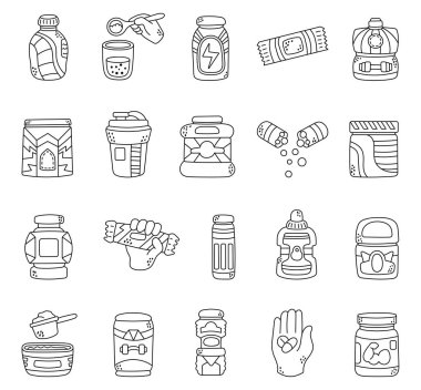 Spor takviyesi, ana hatları, şişeleri, kapsülleri, tozları, çubukları, beslenme destek unsurlarını, fitness eğitim rutinlerini gösteren ana hatları belirledi.