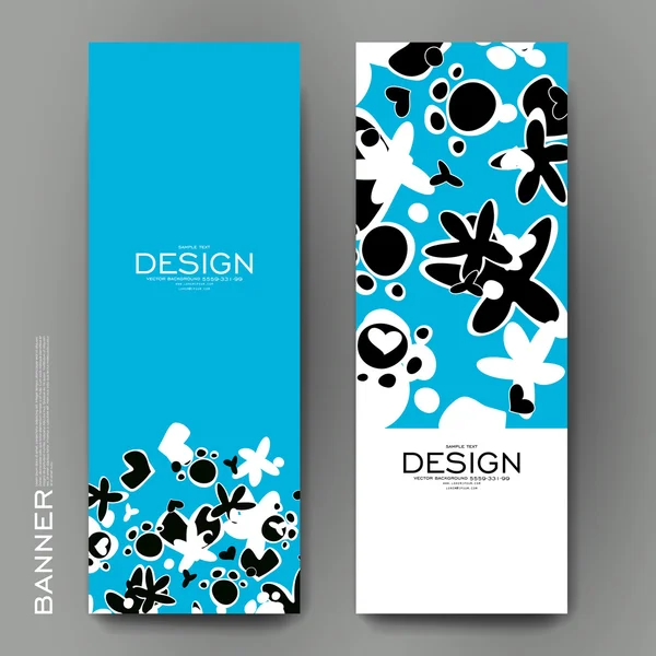 Hermosa plantilla de vector de banner con fondo abstracto — Vector de stock