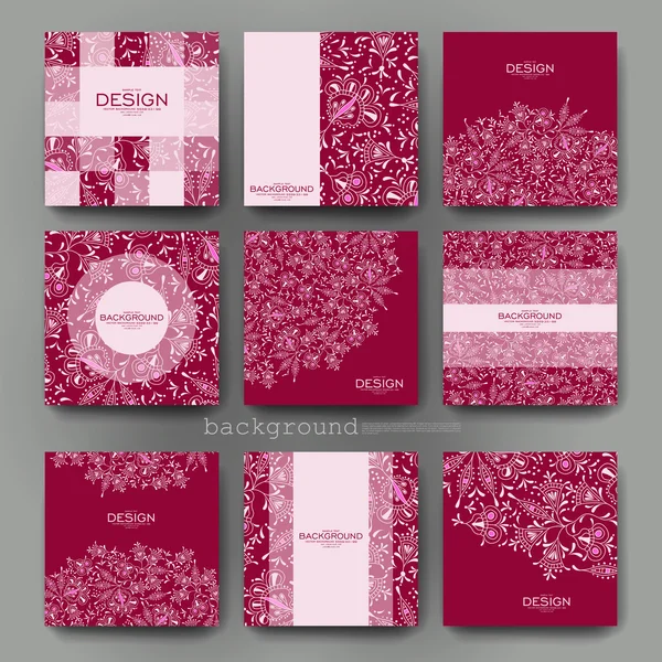 Floral sieraad vector brochure sjabloon. Flyer lay-out — Stockvector