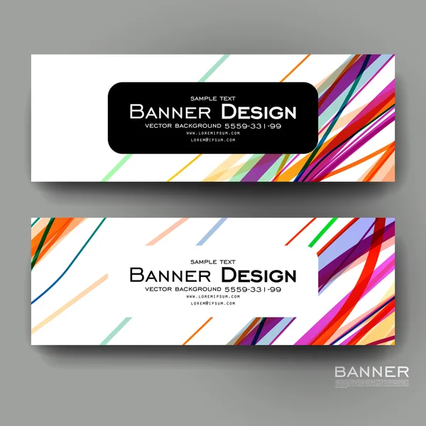 Modelo de vetor de banner bonito com fundo abstrato — Vetor de Stock