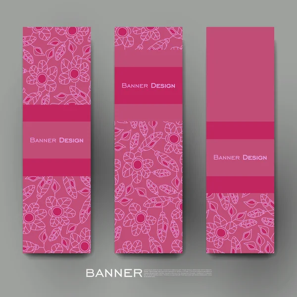 Mooie banner vector sjabloon met bloemen abstracte achtergrond — Stockvector