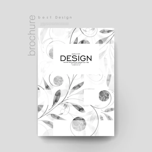 Floral sieraad vector brochure sjabloon. Flyer lay-out — Stockvector