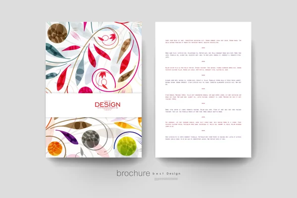 Floral sieraad vector brochure sjabloon. Flyer lay-out — Stockvector