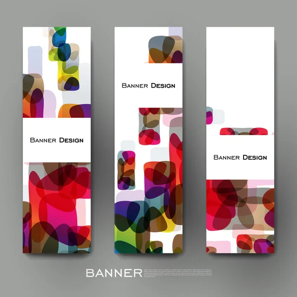 Beautiful banner vector template with abstract background — Stock Vector