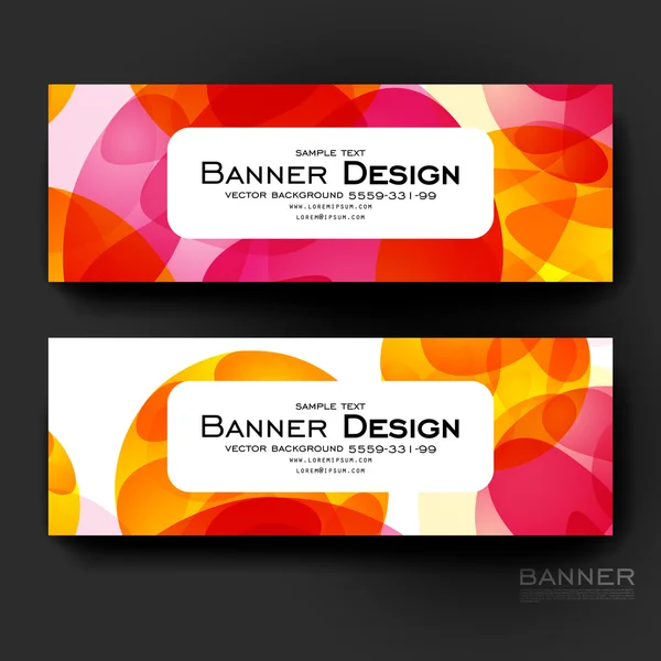 Modelo de vetor de banner bonito com fundo abstrato — Vetor de Stock