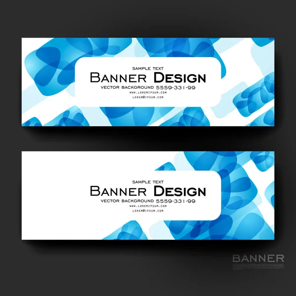 Modelo de vetor de banner bonito com fundo abstrato — Vetor de Stock