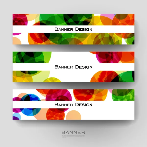 Beautiful banner vector template with abstract background — Stock Vector