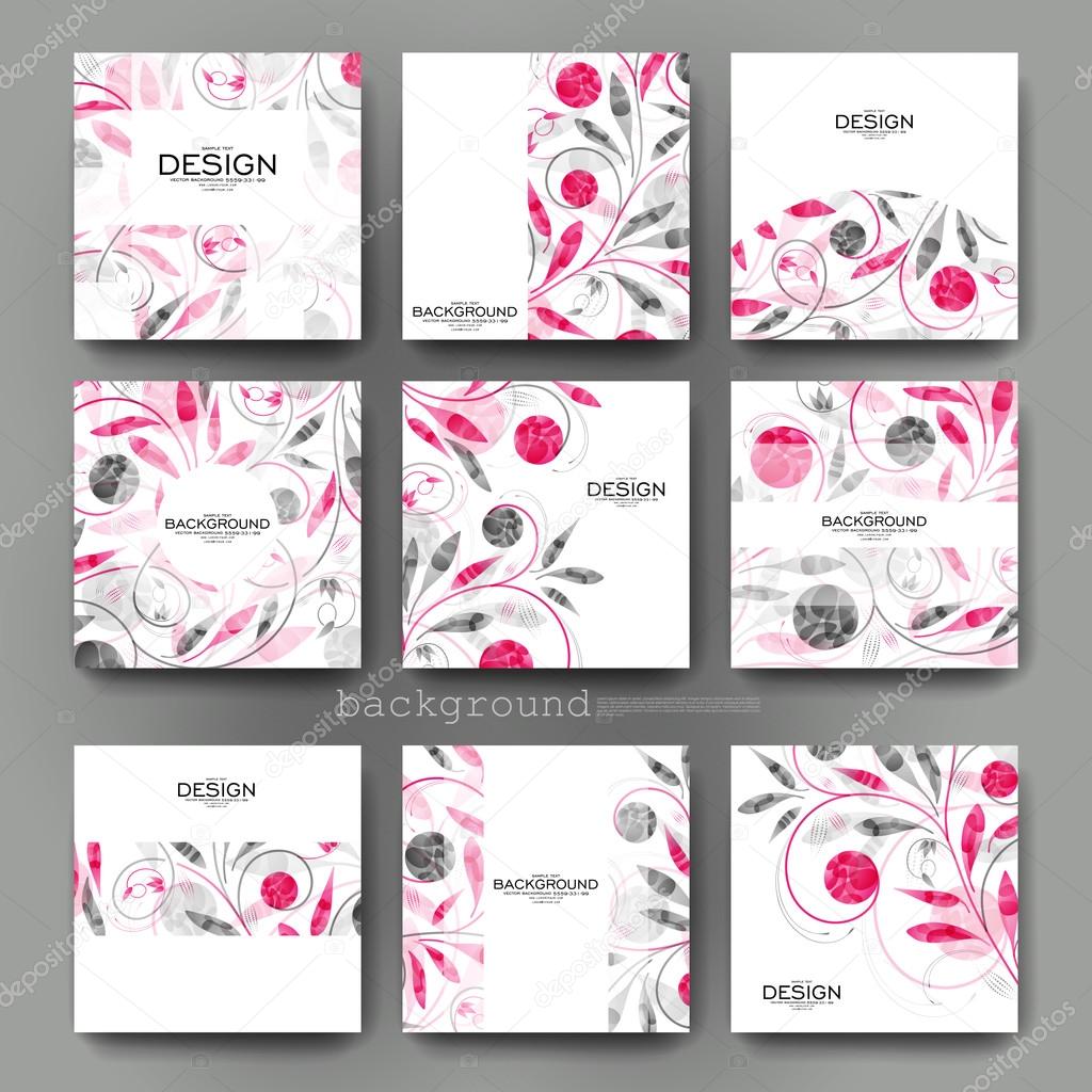 floral ornament vector brochure template. Flyer Layout