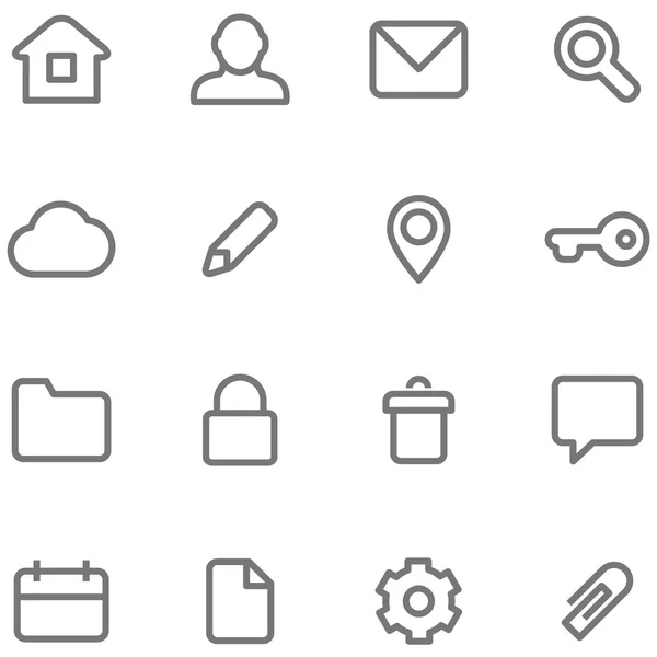 Vector iconen voor eenvoudige minimalistisch design. — Stockvector