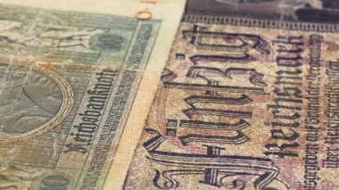 Üçüncü reich nazi banknotlar 1942 Ww2 işgal Ukrayna, antika arka plan