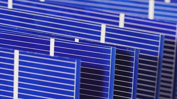 Componentes de células de panel solar, video deslizante — Vídeo de stock