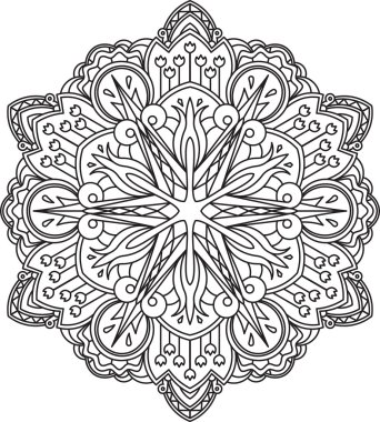 Soyut yuvarlak dantel tasarım