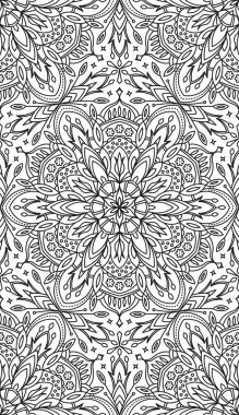 Soyut kabile siyah-beyaz desen