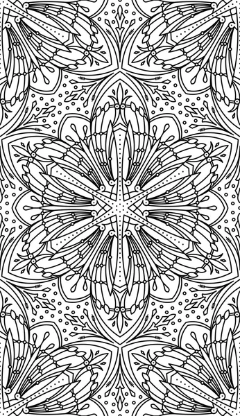 Modèle noir-blanc tribal abstrait — Image vectorielle