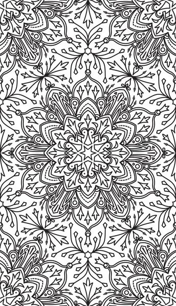 Abstract Tribal Black-White Pattern — Stock Vector