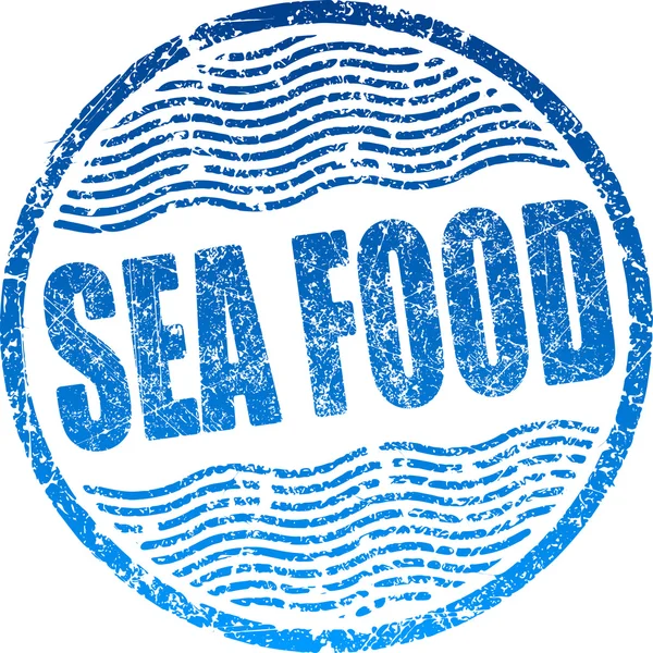 Carimbo alimentar do mar — Vetor de Stock