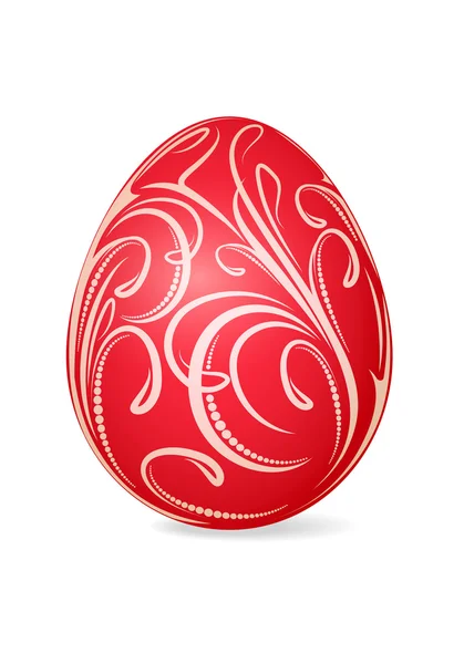 Œuf de Pâques rouge vif — Image vectorielle